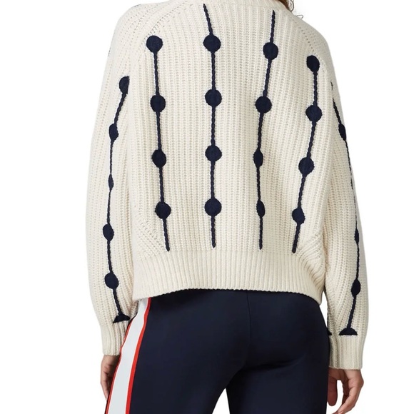 NWT Tory Burch Sport Merino Wool Dot Sweater - Picture 3 of 10